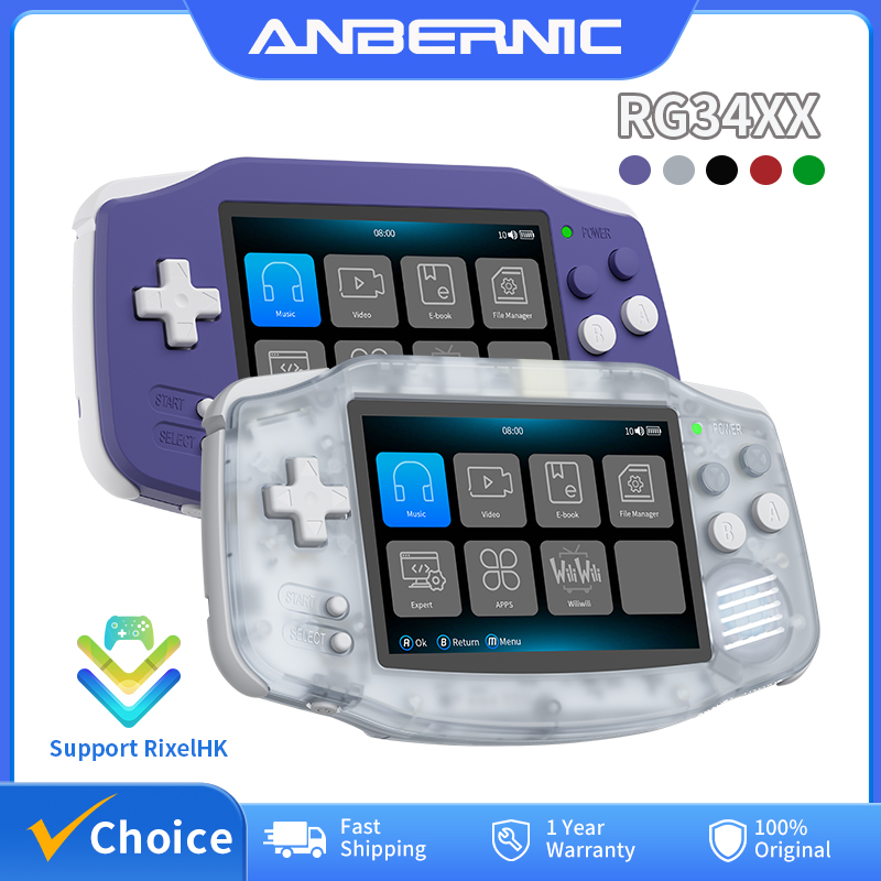 Gaming Console Bluetooth - ANBERNIC RG34XX Retro Handheld Game Console