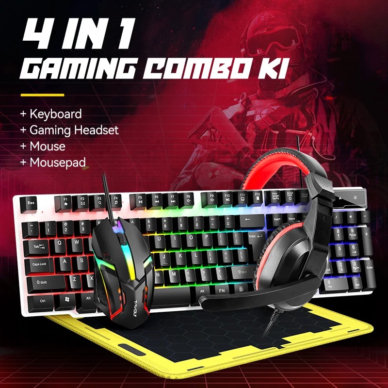 Gaming Headset Wired - NEW USB Keyboard And Mouse Gaming