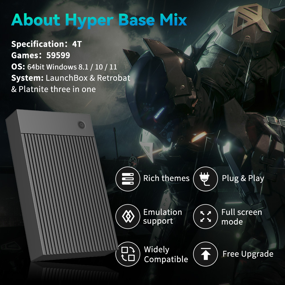 Hyper Base Mix 4TB Game Consol - Gaming Console Emulator ulasan dan harga
