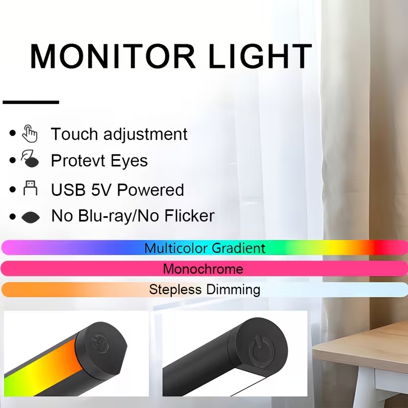 Monitor Light Bar LED Computer - Led Gaming Light Strip ulasan dan harga