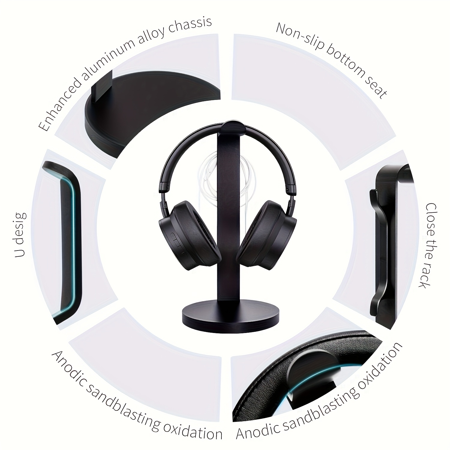 Aluminum Alloy Headphone Stand - Gaming Headset Wired ulasan dan harga