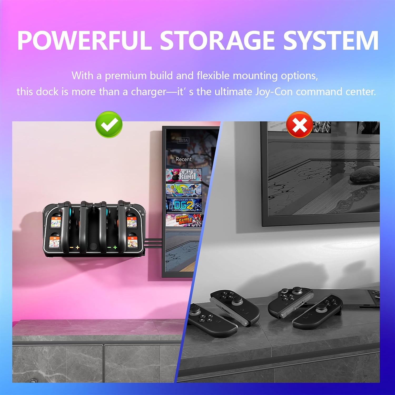 Wall Mount Charging Dock for N - Gaming Console Station ulasan dan harga