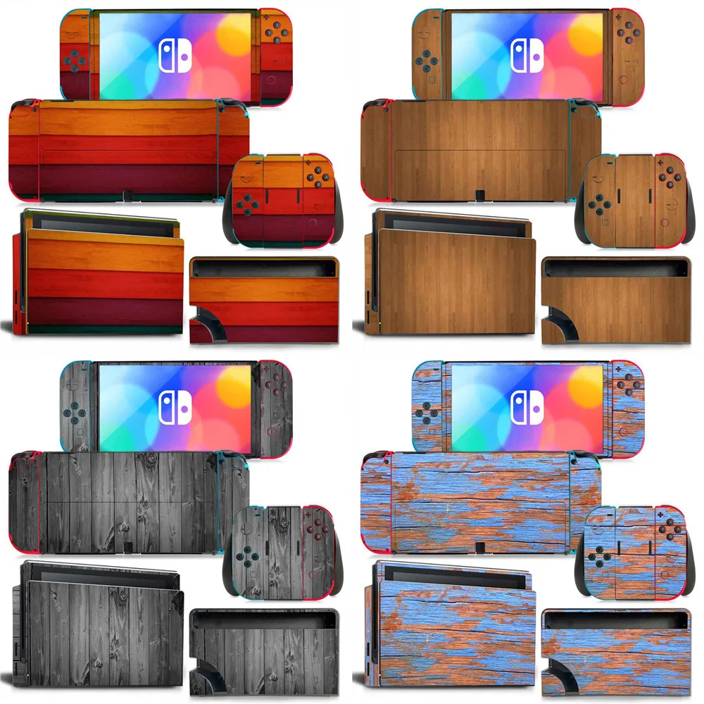 For Nintendo Switch OLED Wood  - Console Skin Wrap ulasan dan harga