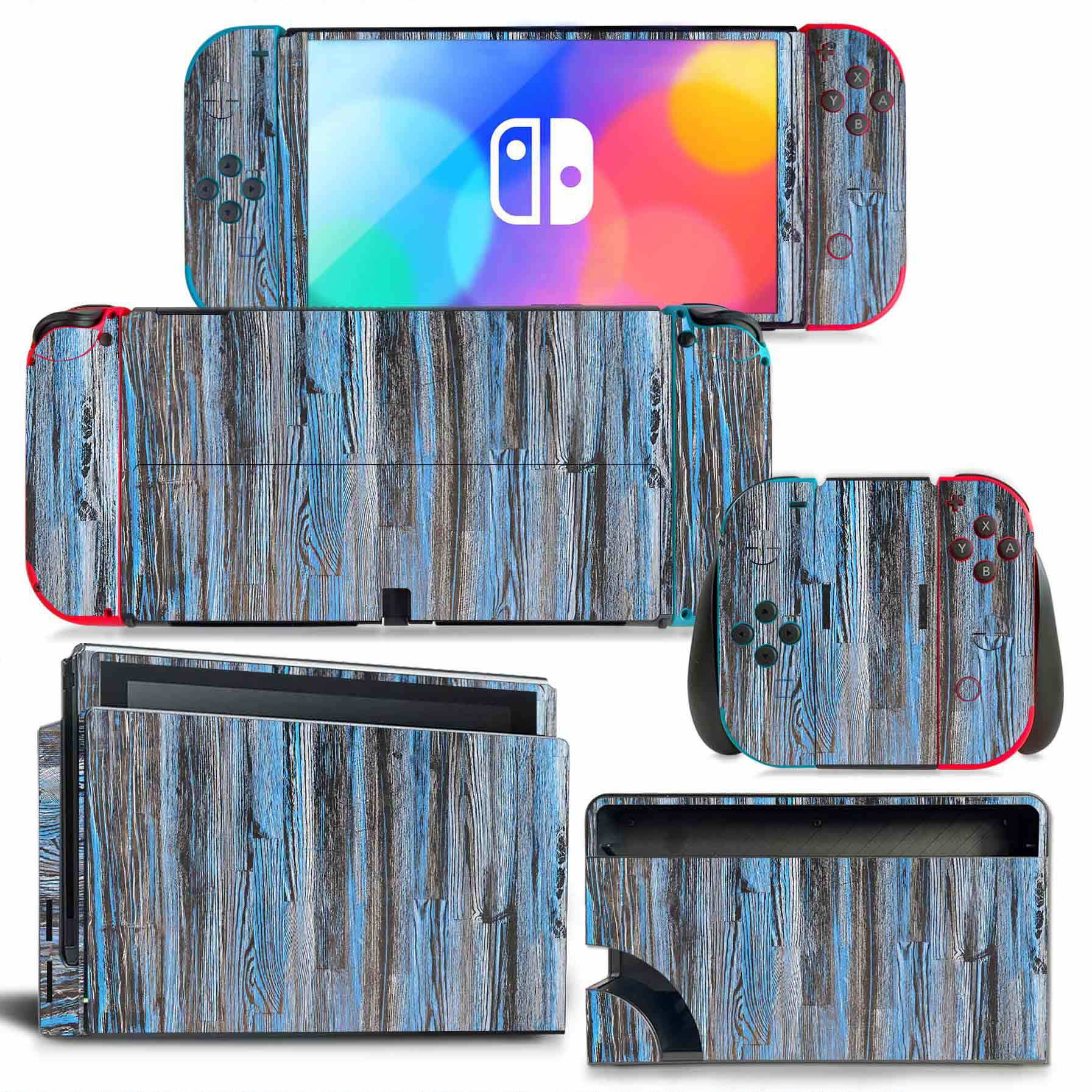 For Nintendo Switch OLED Wood  - Console Skin Wrap ulasan dan harga
