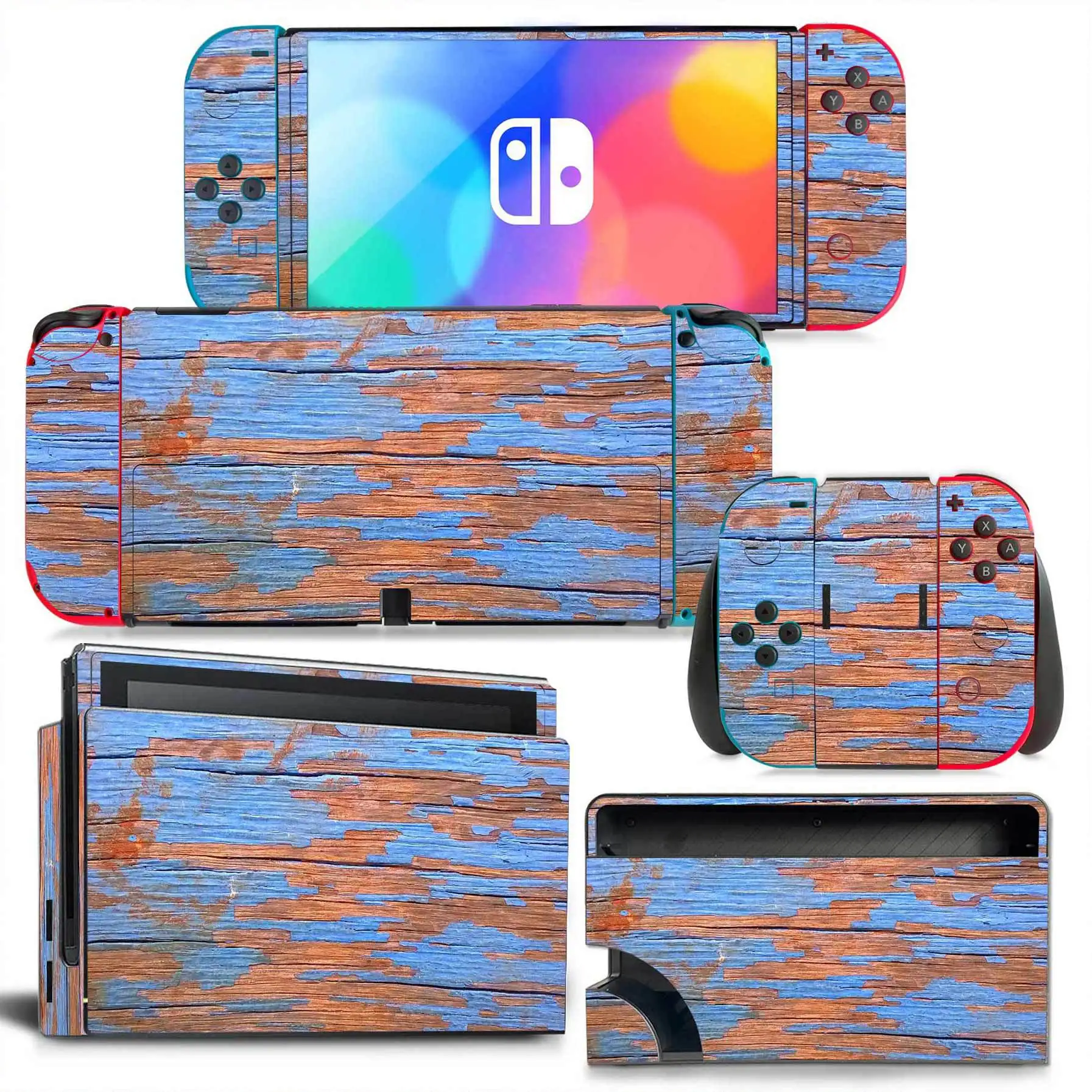 For Nintendo Switch OLED Wood  - Console Skin Wrap ulasan dan harga