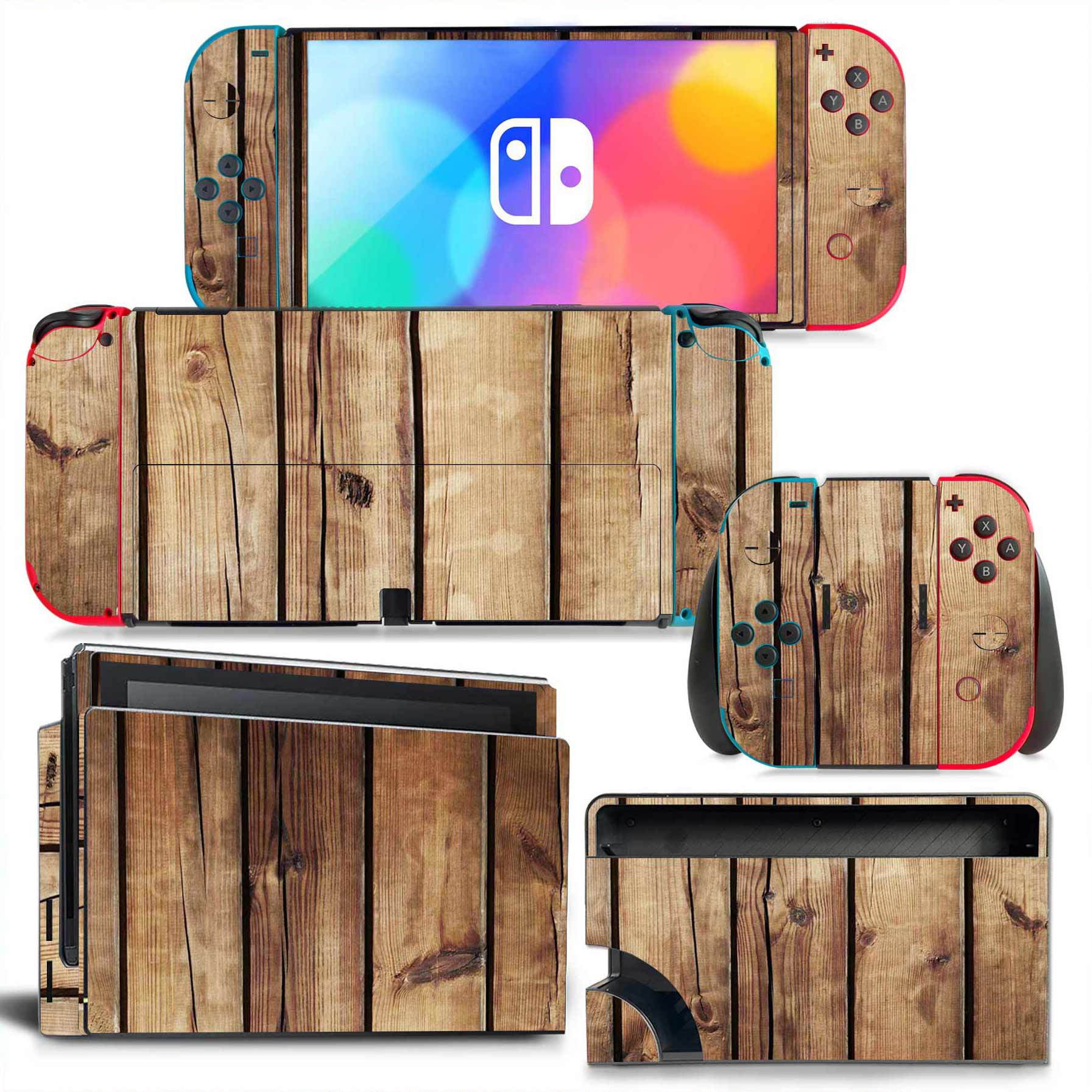 For Nintendo Switch OLED Wood  - Console Skin Wrap ulasan dan harga