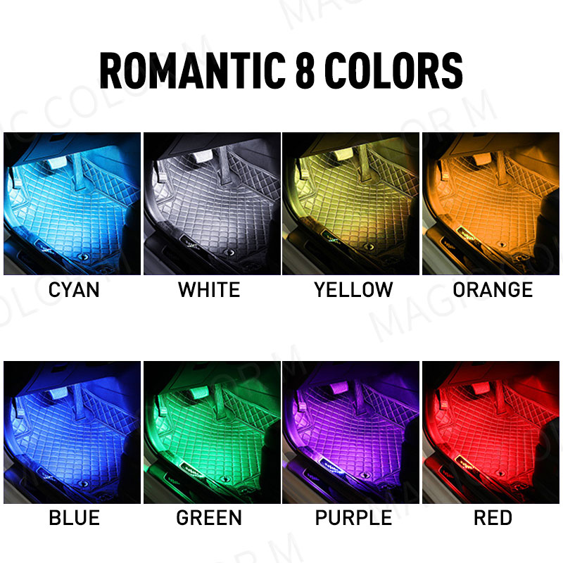 48/72 Led Car Foot Ambient Lig - Led Gaming Light Strip ulasan dan harga