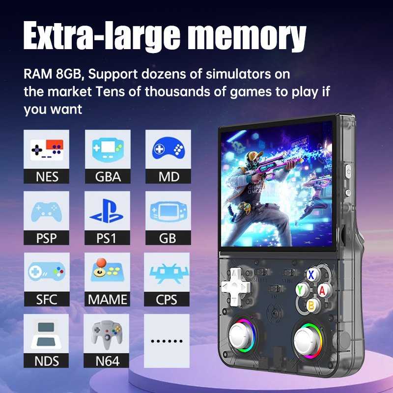 Handheld Gaming Consoles  R36  - Gaming Console R36 Ultra ulasan dan harga
