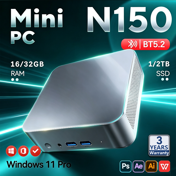 2026 Intel N150 Mini PC Protab - Gaming Console Mini ulasan dan harga