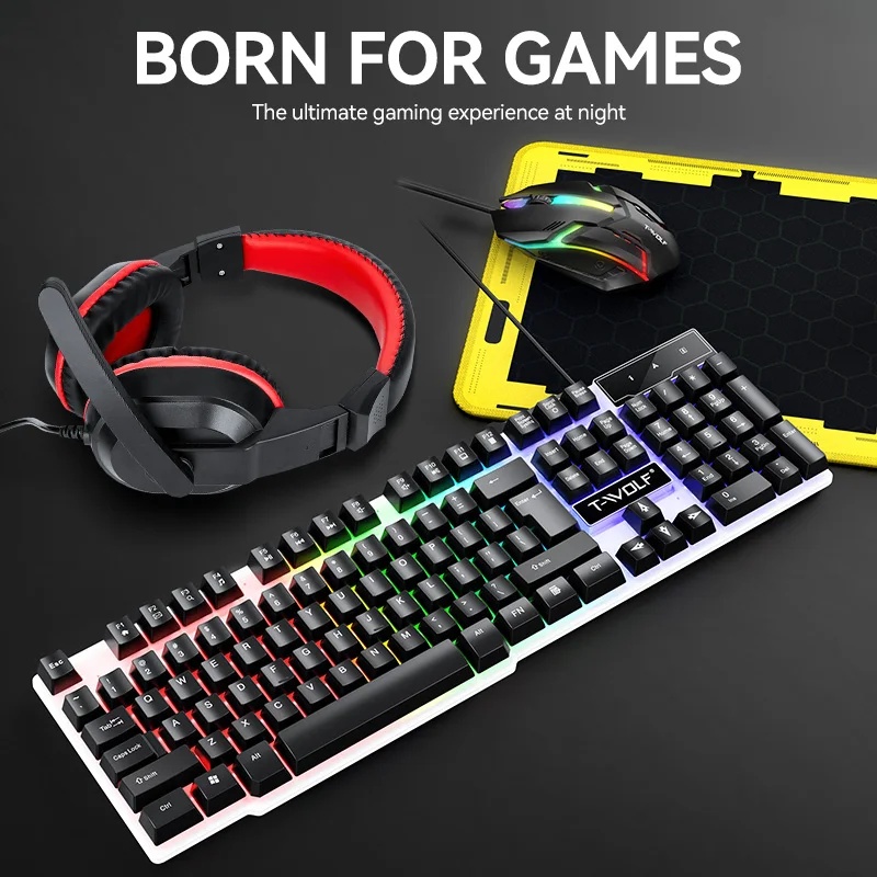NEW USB Keyboard And Mouse Gam - Gaming Headset Wired ulasan dan harga