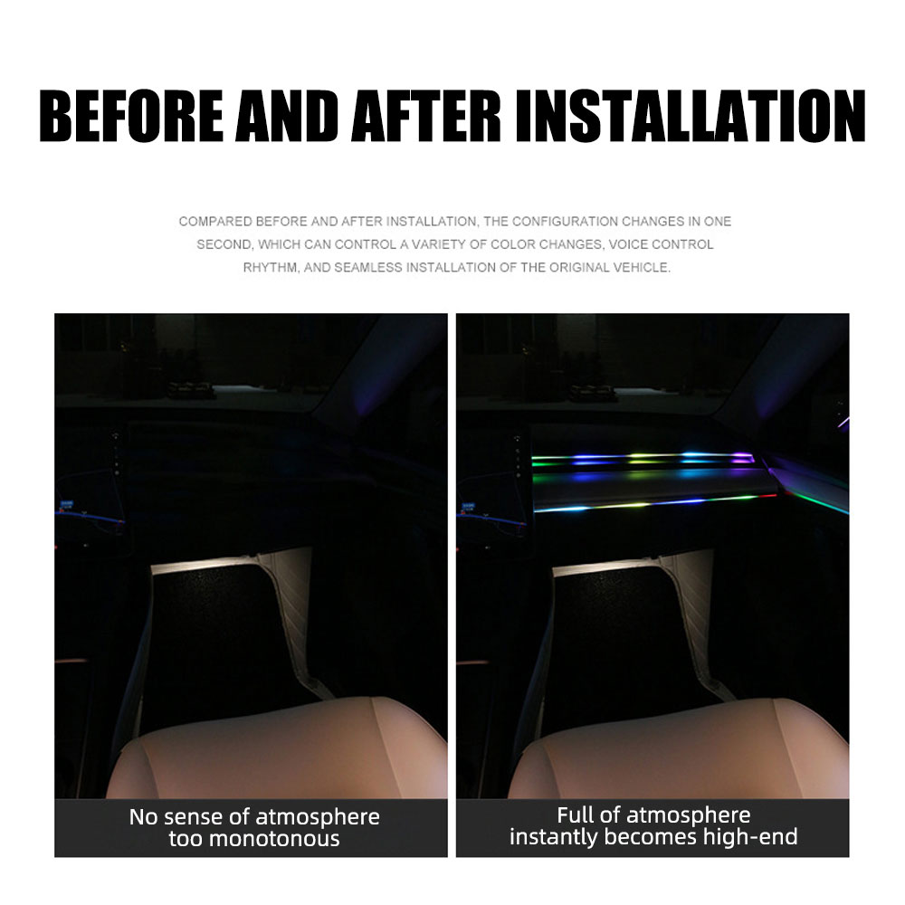 6/10 in 1 Car Led Ambient Ligh - Led Gaming Light Strip ulasan dan harga