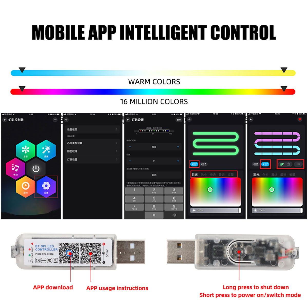 6/10 in 1 Car Led Ambient Ligh - Led Gaming Light Strip ulasan dan harga