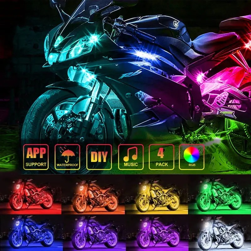 Motorcycle LED Decorative ligh - Led Gaming Light Strip ulasan dan harga