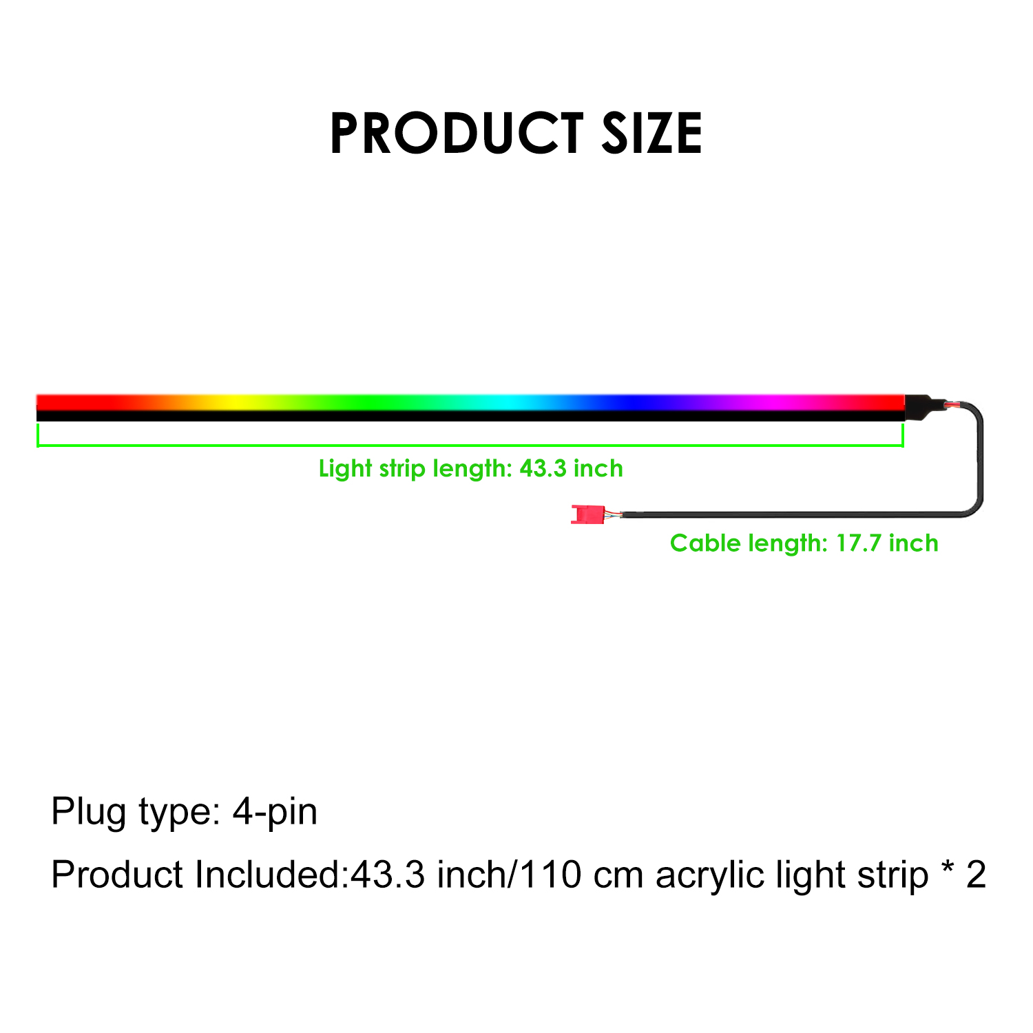 128 Colorful Universal Decorat - Led Gaming Light Strip ulasan dan harga